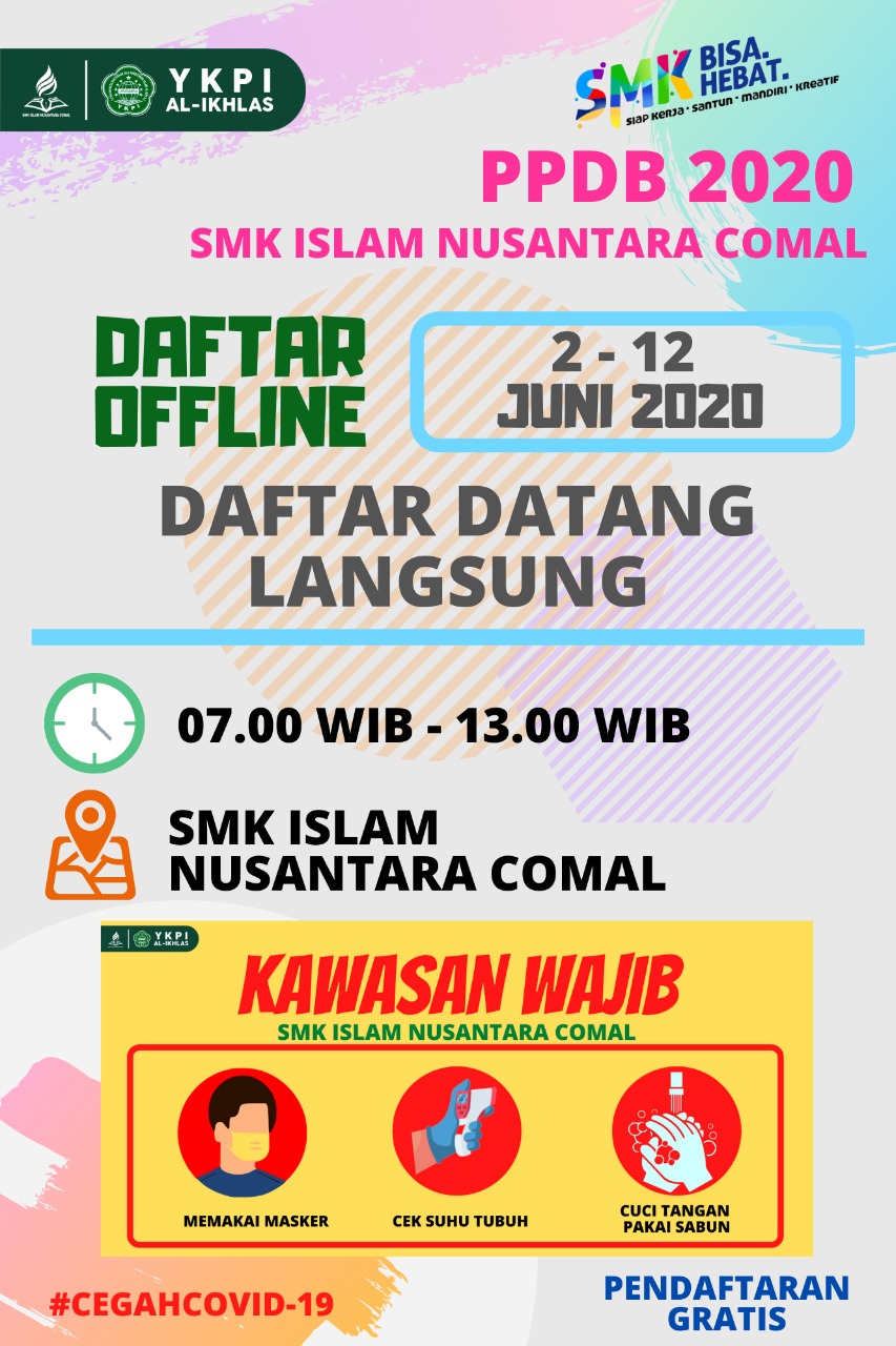 PPDB 2020/2021 | SMK Islam Nusantara Comal